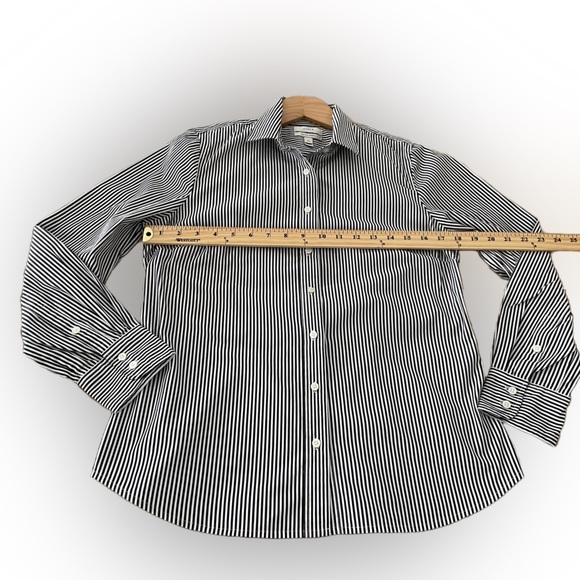 J. CREW Women’s Long Sleeves Shirt Size:PM Black & White - Picture 5 of 5